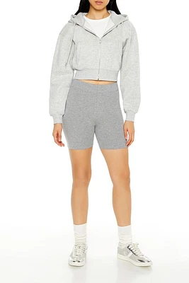 Heather Knit Biker Shorts