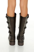 Buckled Knee-High Boots (Wide)