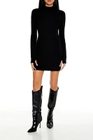 Turtleneck Mini Sweater Dress
