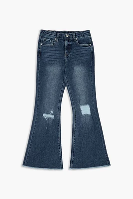 Girls Distressed Flare Jeans (Kids)