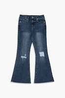 Girls Distressed Flare Jeans (Kids)