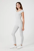 Cap-Sleeve Fitted Jumpsuit