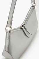 Metallic Faux Leather Shoulder Bag