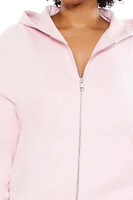 Plus Dolman-Sleeve Zip-Up Hoodie