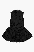 Girls Flocked Floral Dress (Kids)