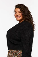 Plus V-Neck Cardigan Sweater