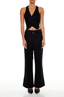 Belted Flare High-Rise Pants