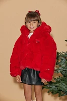 Girls Disney Mickey Mouse Faux Fur Jacket (Kids)