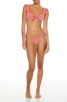 Gingham String Bikini Bottoms