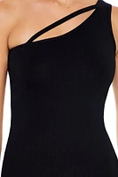 One-Shoulder Mini Sweater Dress