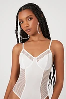 Sheer Lattice Cami Bodysuit