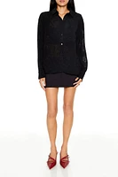 Lace-Trim Long-Sleeve Shirt