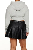 Plus Bustier Cropped Hoodie