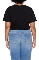 Plus Cropped Bustier Tee