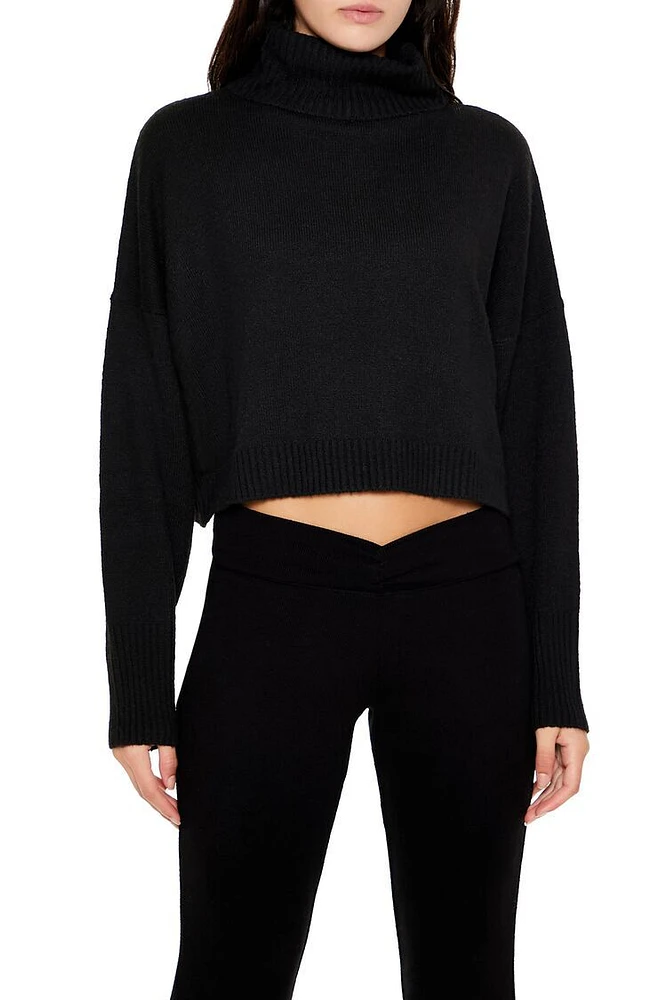 Turtleneck Drop-Sleeve Sweater