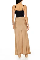 Two-Tone Maxi Slip Dress