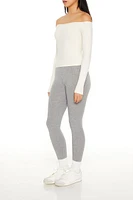 Heathered Mid-Rise Leggings