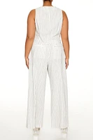 Plus Pinstriped Trouser Pants