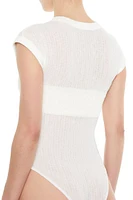 Ribbed Tee Cap-Sleeve Bodysuit