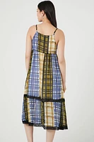 Reworked Plaid Midi Dress