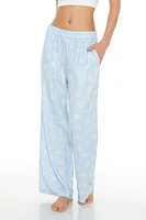 Daisy Print Flannel Pajama Pants