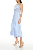 Satin Tie-Back Midi Slip Dress