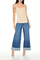Ribbed Slit Tube Top