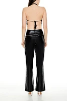 Faux Leather High-Rise Pants