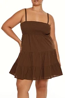 Plus Tiered Mini Babydoll Dress