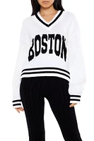 Boston Varsity-Striped Sweater