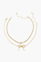 Star & Bow Choker Necklace Set