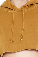 Fleece Mineral Wash Cropped Hoodie