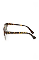Half-Rim Tortoiseshell Sunglasses
