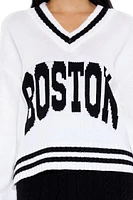 Boston Varsity-Striped Sweater