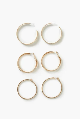 Etched Hoop Earring Set