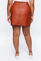 Plus Faux Leather Mini Skirt