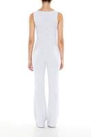 Sleeveless Flare-Leg Jumpsuit