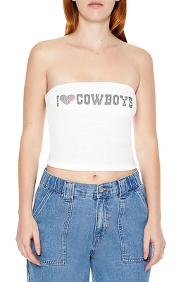 I Heart Cowboys Graphic Tube Top