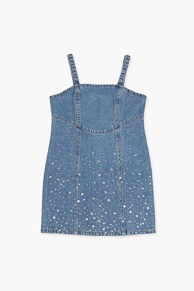 white christmas dresses Gradient Denim Tank Mini Dress main image 0