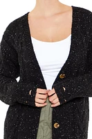 Speckled Longline Cardigan Sweater