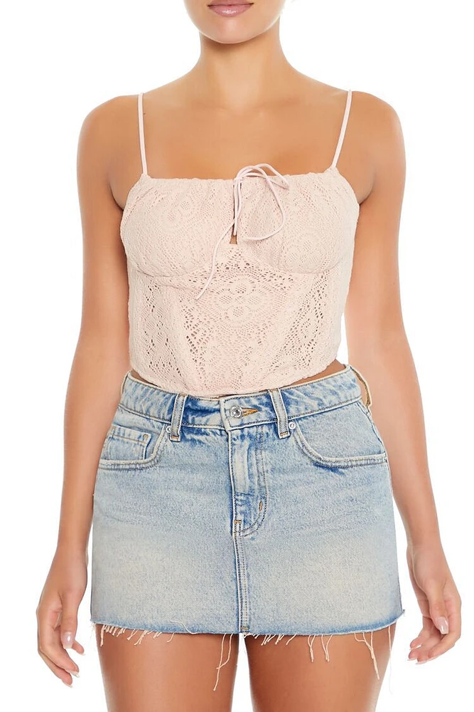 Crochet Bustier Cropped Cami