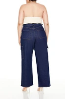 Plus Cargo Straight-Leg Jeans