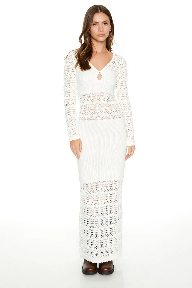 chinese dress ladies Forever 21 Nude Maxi Dress with White Embroidered Lace- Size S – The Saved  Collection main image 1