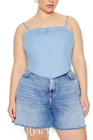 Plus Chambray V-Hem Cami