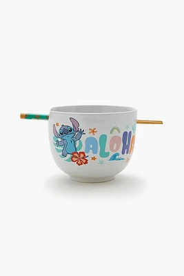 Disney Lilo & Stitch Ramen Bowl & Chopstick Set