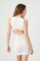 Ribbed Knit Cutout Mini Dress