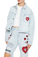 Cupid Patch Denim Trucker Jacket