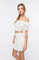 Off-the-Shoulder Top & Mini Skirt Set