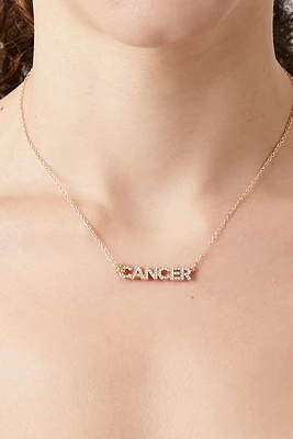 Rhinestone Astrology Pendant Necklace