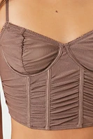 Ruched Mesh Lingerie Corset
